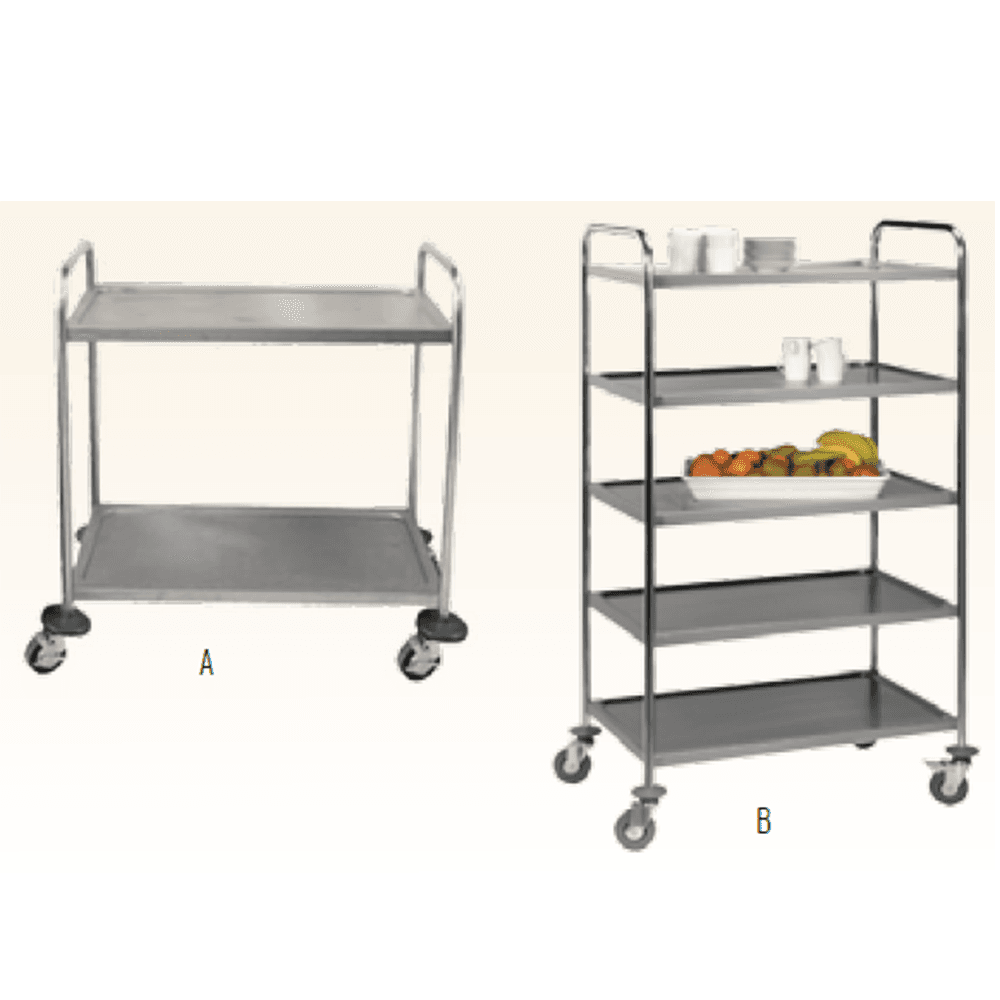 TEA TROLLEY STAINLESS STEEL