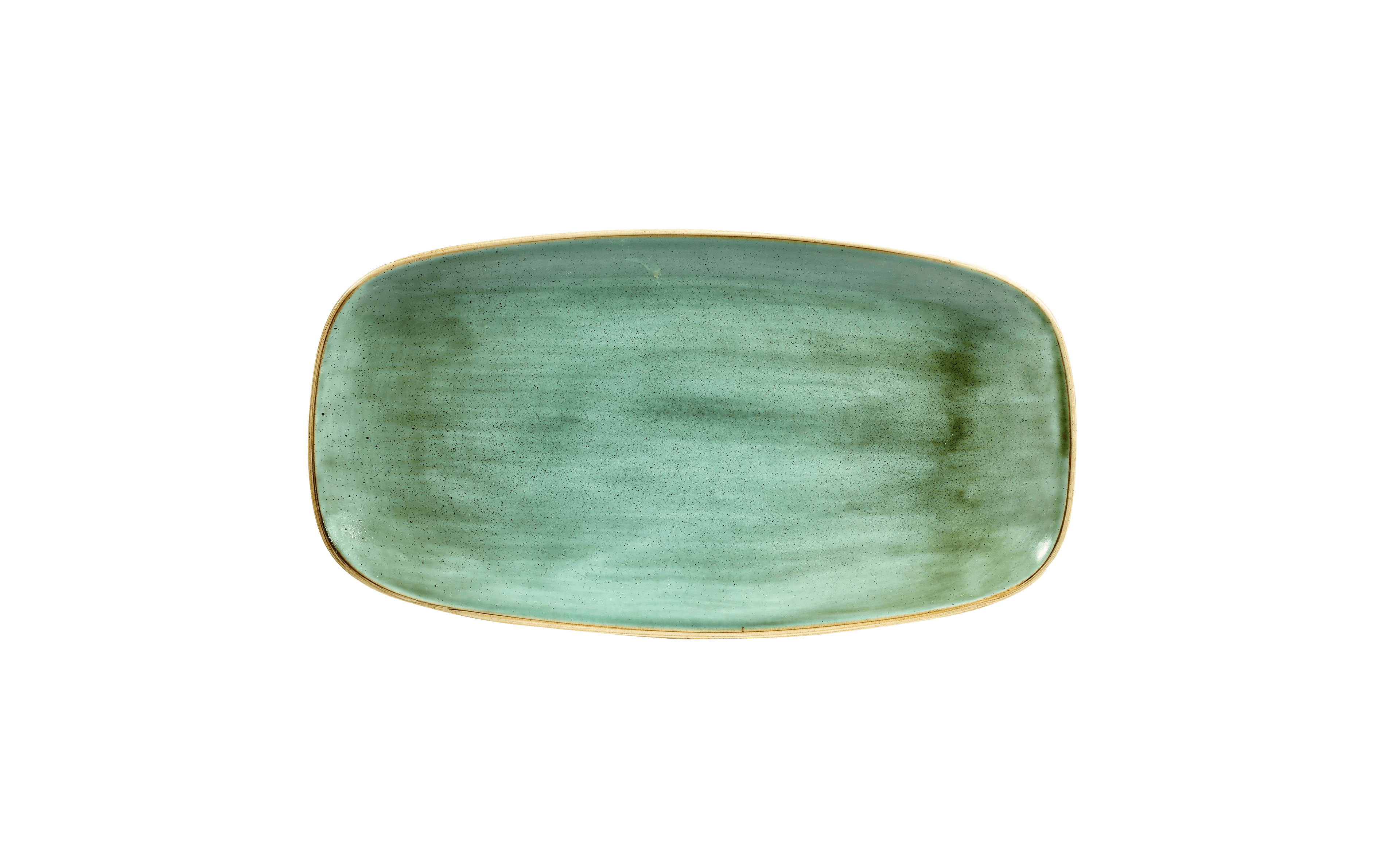 STONECAST – SAMPHIRE GREEN – CHEFS’ OBLONG PLATE – 35.5CM X 18.9CM (6)