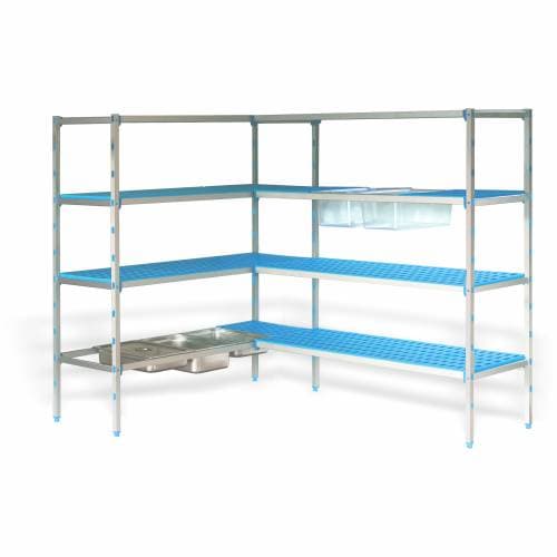 PLASTIC SHELVING CORNER UNIT - 905 X 555 X 1750MM