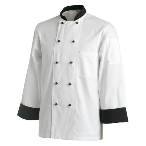 CHEFS UNIFORM JACKET CONTRAST LONG - MEDIUM