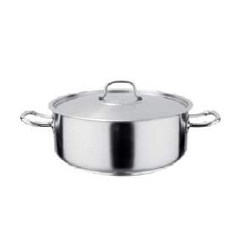 POT S/STEEL LOW CASSEROLE - 19.5LT - 400 X 155MM